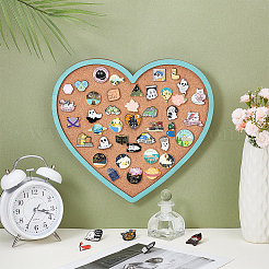 Expositor de joyas con broche de pared en forma de corazón&nbsp;AJEW-WH0596-116B-02