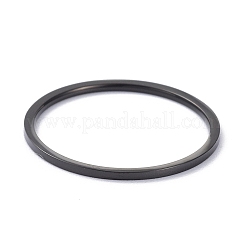 Anello da dito a cupola liscia lucida da 1 mm per ragazze donne&nbsp;RJEW-C012-02E-EB