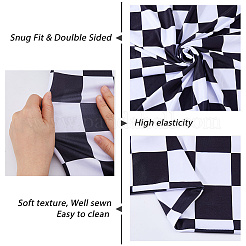 Funda para arco de boda de poliéster con estampado tartán&nbsp;DIY-WH0750-335A