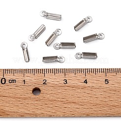 Anlaufgeschützte 201 Edelstahl-Klappkabelenden mit Crimp-Verschluss&nbsp;X-STAS-R055-07