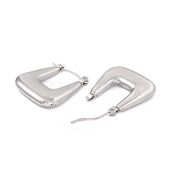 Orecchini a cerchio spesso trapezoidali in acciaio inossidabile 304 anti-ossidazione per donna&nbsp;EJEW-B018-07P