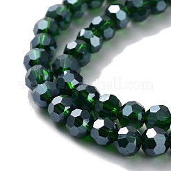 Chapelets de perles en verre électroplaqué&nbsp;EGLA-R015-6mm-17