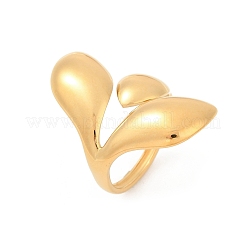Anelli polsini aperti in acciaio inossidabile 304 a goccia&nbsp;RJEW-R018-01G-03
