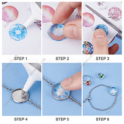 Kit de fabrication de bijoux demi-ronds à faire soi-même&nbsp;DIY-SC0018-24