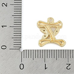 Dijes de conector de letras de rhinestone de cristal de latón&nbsp;KK-S395-06G-I
