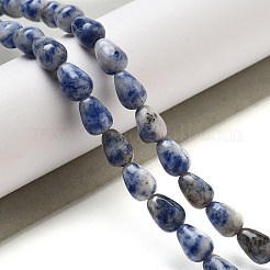 Fili di perle di diaspro macchia blu naturale&nbsp;G-B106-A15-01