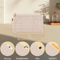 Gewebte Grasschultertaschen&nbsp;AJEW-WH20020-591C