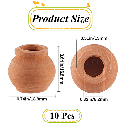 10 mini vaso da fiori in argilla polimerica&nbsp;AJEW-GF0010-13