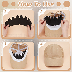 Hutformer-Einsatz aus Filz für Baseballcaps&nbsp;FIND-WH0436-62B