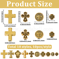 100pcs 10 Arten tibetanische Legierungsperlen&nbsp;FIND-SC0023-75