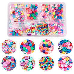 320pcs 8 Arten handgemachte Polymer-Ton-Perlen&nbsp;CLAY-TA0001-15