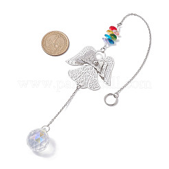 Ornamenti pendenti cavi in ottone&nbsp;HJEW-JM01929-03