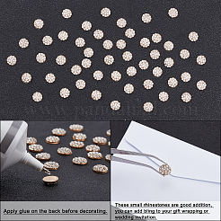 50 cabochon di strass in cristallo di vetro in lega&nbsp;PALLOY-AR0001-14G