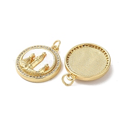 Pendentifs en laiton zircon cubique transparent&nbsp;KK-B083-20G-03