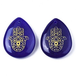 Pendentifs en jade blanc naturel&nbsp;G-T122-73F