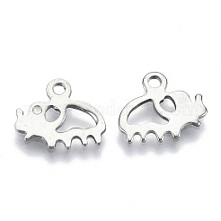 Anlaufgeschützte Charms aus Edelstahl 201&nbsp;STAS-R116-028