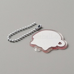 Mignon porte-clés pendentif en acrylique chat tasse à café&nbsp;FIND-CJC0006-79G
