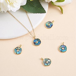 5 Stück natürliche Abalone-Muschel/Paua-Muschel-Anhänger&nbsp;KK-SZ0002-38A