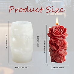 1 Stück Silikonformen für Rosensäulen-Aromatherapiekerzen zum Valentinstag&nbsp;ST-CJ0043-031