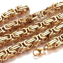 Collane a catena bizantina in acciaio inossidabile 304&nbsp;NJEW-L159-01G