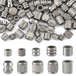 100 Stück Edelstahlperlen in 10 Stilen&nbsp;STAS-YW0002-84