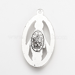 Pendente in lega stile tibetano&nbsp;X-TIBEP-Q078-38AS-RS