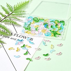 100 Stück sprühlackierte transparente Glasperlen&nbsp;GLAA-FS0002-29