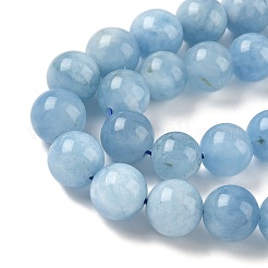Chapelets de perles en aigue-marine naturelle&nbsp;G-D327-C03-8mm