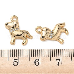 Breloques en laiton avec zircone cubique de micro pave&nbsp;KK-D261-08G
