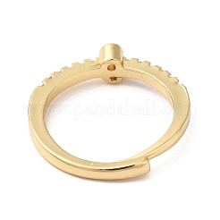 Verstellbare Ringe aus Messing mit klaren Zirkonia in Gestellbeschichtung und der Nummer 9 für Damen&nbsp;RJEW-S407-09G-09