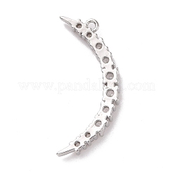 Colgantes de circonita cúbica transparentes micro pavé de latón ecológico&nbsp;KK-D079-11P