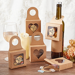 30 Stück 3 Stile quadratische Aufbewahrungsboxen aus Kraftpapier für Festivalgeschenke mit PVC-Fenster und Lochgriff&nbsp;CON-PH0003-05C