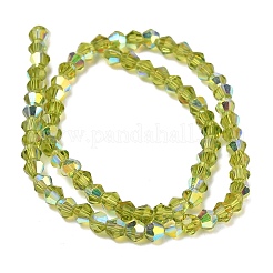 Chapelets de perles en verre transparent électrolytique&nbsp;EGLA-K015-18R