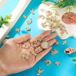 54pcs 6 estilos colgantes de rhinestone de aleación&nbsp;FIND-TA0010-65KCG