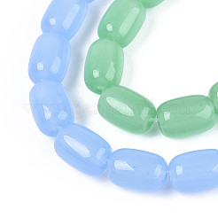 Nachahmung Jade Glasperlen &nbsp;GLAA-N058-6x9mm-C01