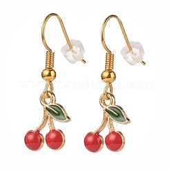 Orecchini pendenti con frutti in lega con smalto&nbsp;EJEW-JE04916