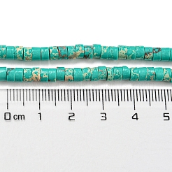 Brins de perles teintes en jaspe impérial synthétique&nbsp;G-D077-D01-02D
