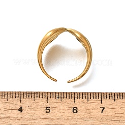 Offene Manschettenringe aus 304 Edelstahl mit Schleife für Damen&nbsp;LS-RJEW-G339-05G-02