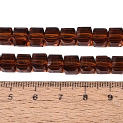 Chapelets de perles en verre transparente  &nbsp;GLAA-R041-8x8mm-A09