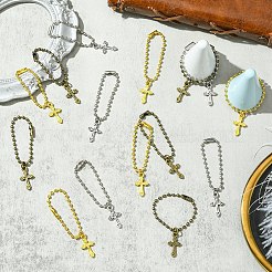 60 stücke 3 farben legierung kreuz anhänger dekoration&nbsp;HJEW-YW00042