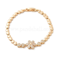 Messing Micro Pave Zirkonia Gliederkette Armbänder&nbsp;KK-R217-48G