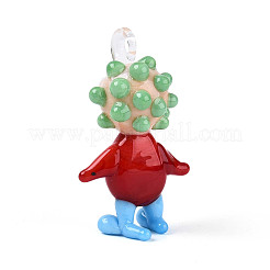 Handgefertigte Anhänger in Form von Clownfiguren aus Glas&nbsp;LAMP-T025-09B