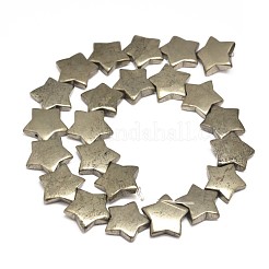 Sterne Natur Pyrit Perlen Stränge&nbsp;G-I125-115B