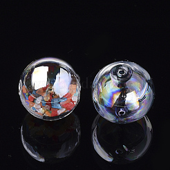 Perles de globe en verre soufflé faites à la main&nbsp;X-DH017J-1-16mm-AB
