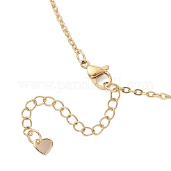 2 collana con ciondolo ovale in ottone bicolore&nbsp;NJEW-JN05905