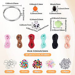 Kits de fabrication de porte-clés en acrylique avec lettres à faire soi-même&nbsp;DIY-SC0029-39C