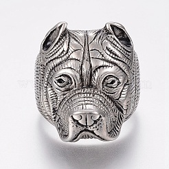 304 Edelstahl-Welpen-Fingerringe&nbsp;RJEW-G091-12