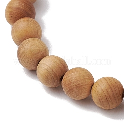 Bracelets extensibles en perles de bois pour hommes&nbsp;BJEW-JB11303-01