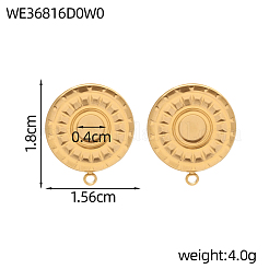 Boucles d'oreilles à tige en acier inoxydable 304&nbsp;STAS-OY015-78G