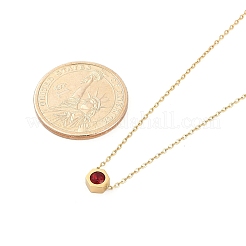 Ionenbeschichtung (IP) 304 Edelstahl Zirkonia Sechseck Anhänger Kabelkette Halsketten&nbsp;NJEW-P320-16G-04